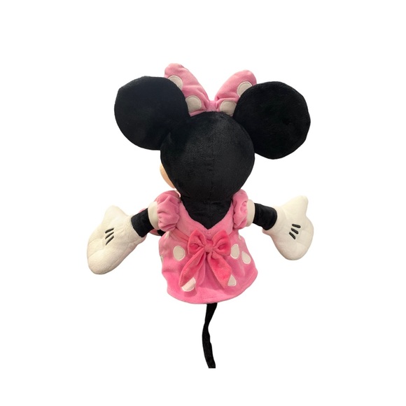 Disney Minnie Mouse Plush Pink Polka Dot Excellent Used Condition Authentic - Picture 2 of 6